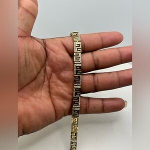 Gold filled Gold and Silver Geometric Bracelet